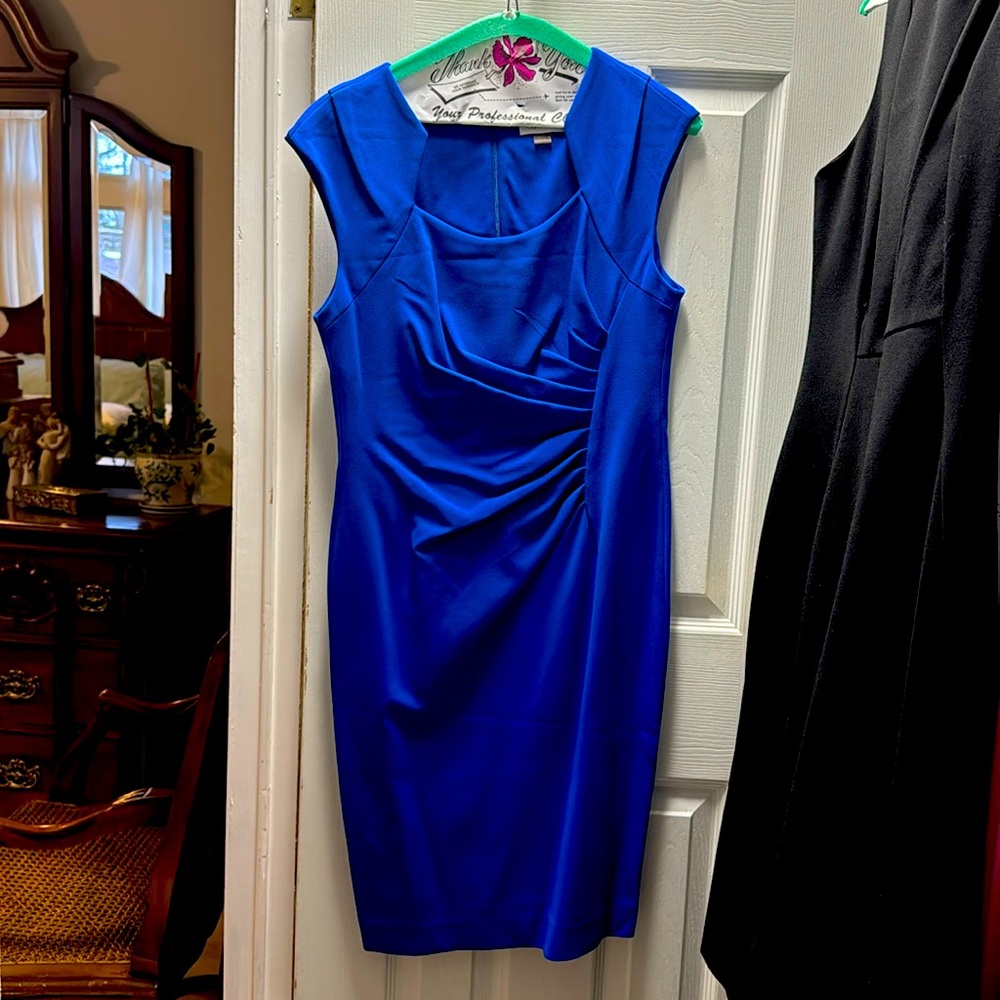 Calvin Klein sleeveless royal blue dress
